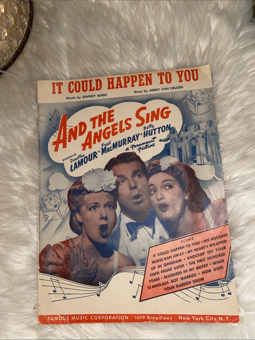 Vintage 1940s -And the Angels Sing Vintage Music Cover - sheet music